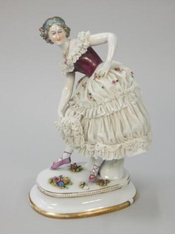 A Dresden type crinoline lady