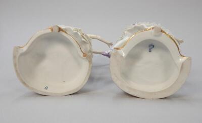 Two Dresden porcelain crinoline ladies - 4