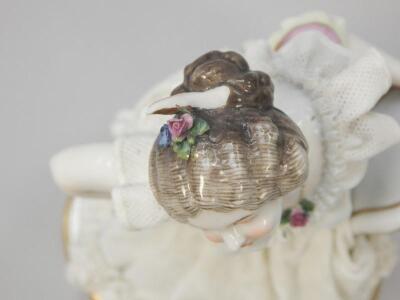 A Dresden porcelain crinoline lady - 2