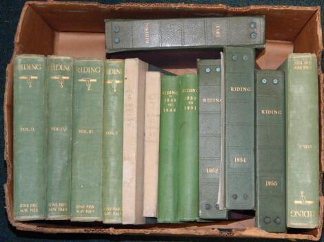 Various bound copies of riding magazine