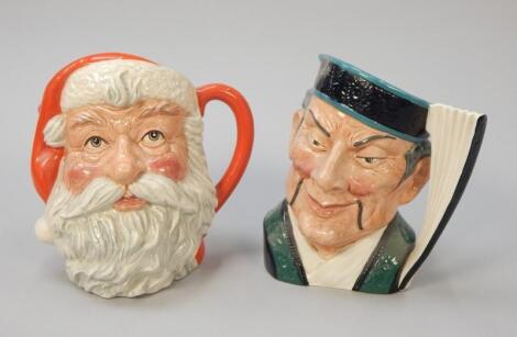 Two large Royal Doulton character jugs