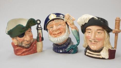 Three Royal Doulton large characters jugs