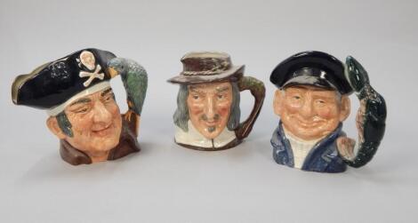 Three large Royal Doulton character jugs