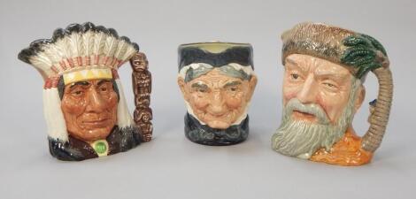 Three large Royal Doulton character jugs