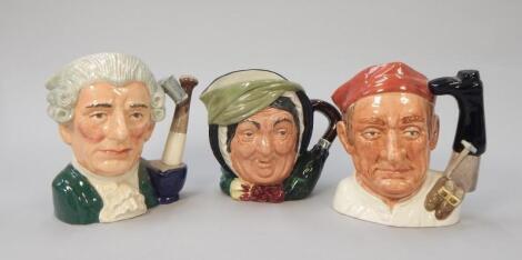 Three large Royal Doulton character jugs