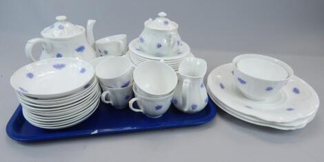 An Adderley Blue Chelsea pattern part tea service