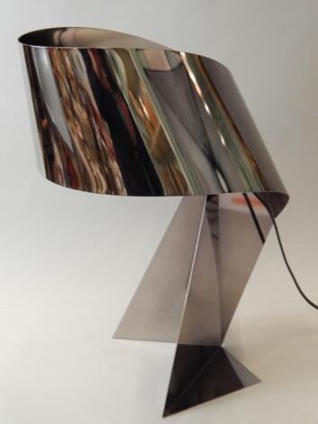 A modern French chrome plated table lamp