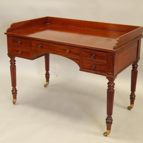 A William IV mahogany dressing table