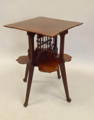 An unusual Edwardian mahogany book table