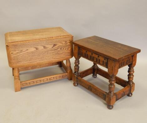 Two items of oak furniture