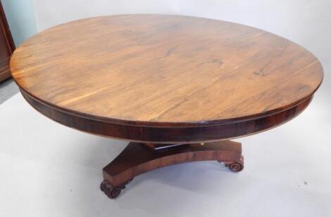 An early Victorian rosewood breakfast table