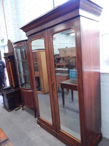 A Victorian mahogany wardrobe