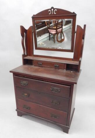 A Victorian mahogany dressing chest