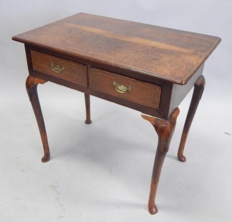 A late 18thC / early 19thC oak low boy