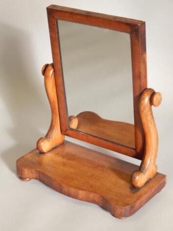 A Victorian mahogany dressing table mirror