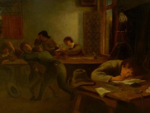 19thC Victorian School. Classroom scene