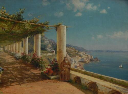 Guiseppe Chiarolanza (1868-1920). Italian coastal landscape