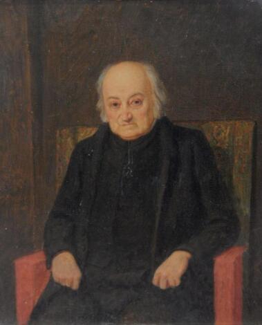 19thC British School. Portrait of a seated gentleman