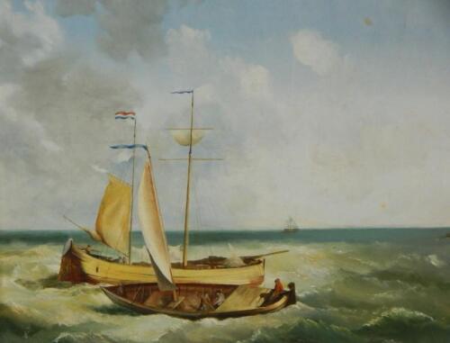 A. Lydiate (20thC). Sailing boats at sea