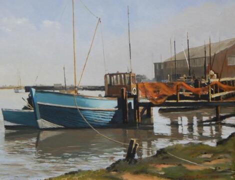 John Evans (20thC). Fishing boats at Rye