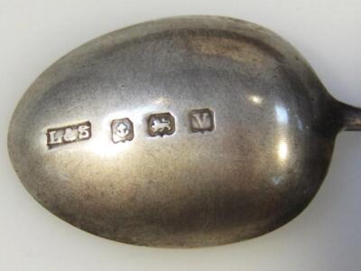 A set of six George VI silver bean spoons - 3