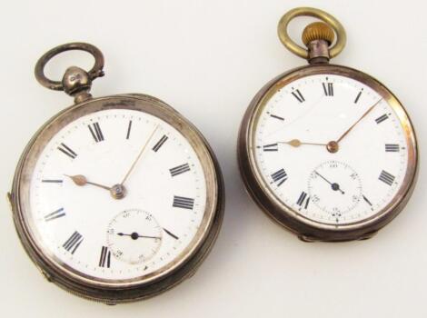 A George V silver open face pocket watch