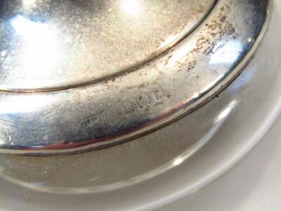 A silver mounted glass powder bowl and cover - 3