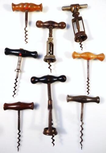 A 19thC sprung corkscrew