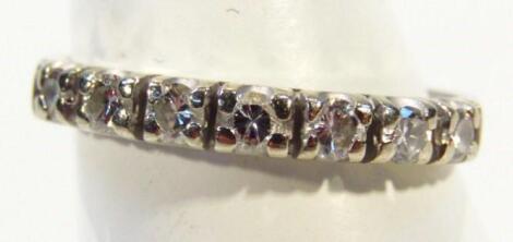 A ladies half eternity ring