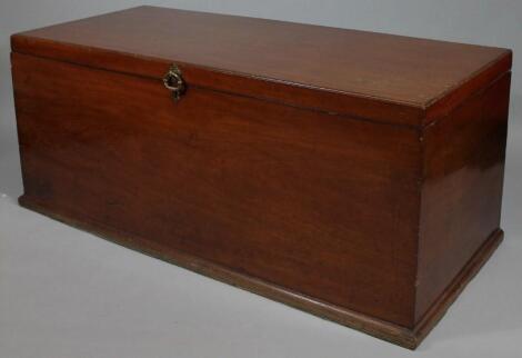 A 19thC mahogany marriage or silver chest