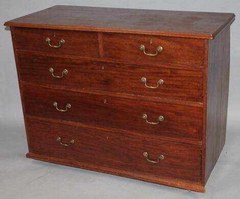 An early 19thC mahogany chest