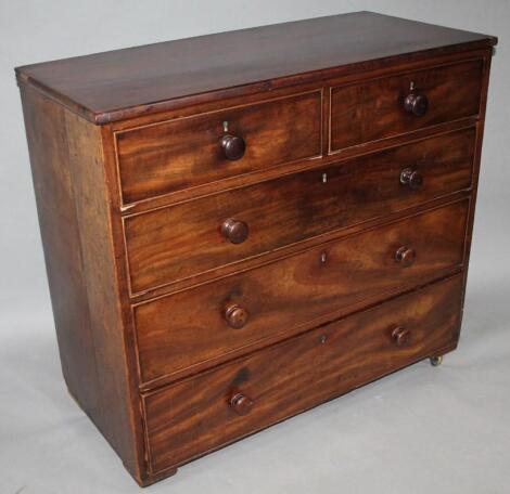 A 19thC mahogany chest