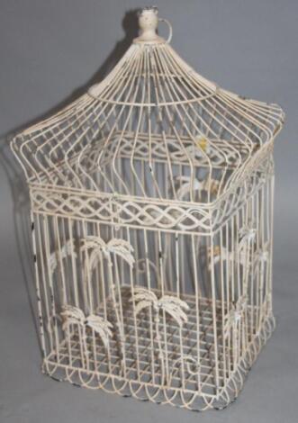 A modern meshwork bird cage