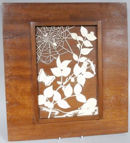 A late Meiji period Japanese ivory panel