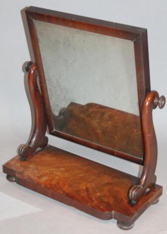 A Victorian mahogany table mirror