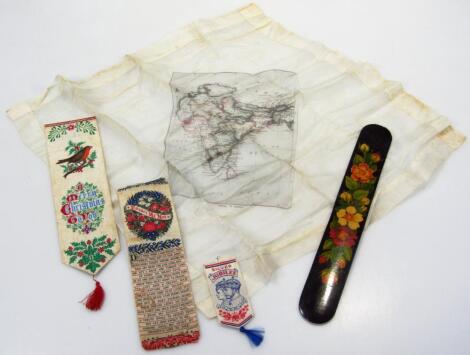 An early 20thC silk handkerchief