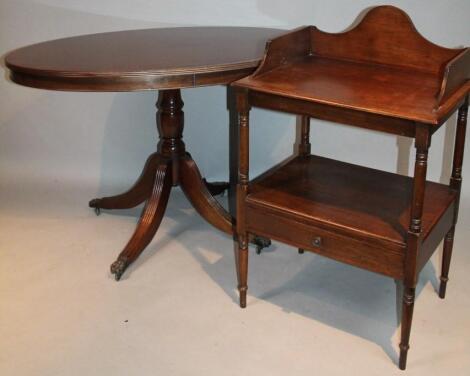 A 19thC mahogany wash stand