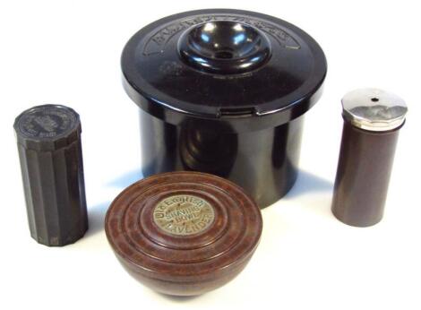 A mid 20thC black Bakelite French jar