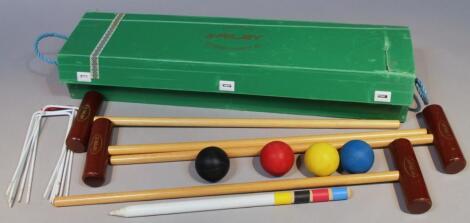 A modern Rieley Cookham croquet set