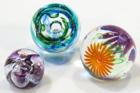 Three various Caithness paperweights