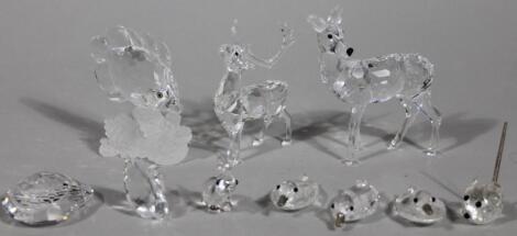 Various Swarovski crystal figures