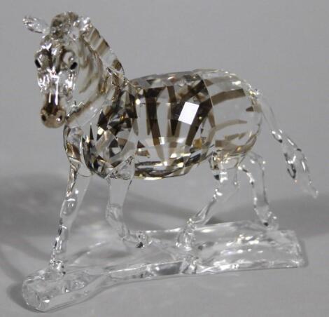 A Swarovski crystal zebra