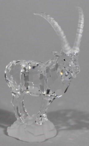 A Swarovski crystal model of a mountain goat