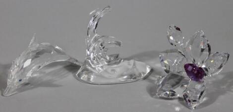 Various Swarovski crystal animals and groups