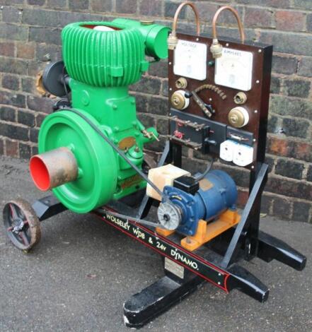 An early to mid-20thC Wolseley WD8 stationary engine