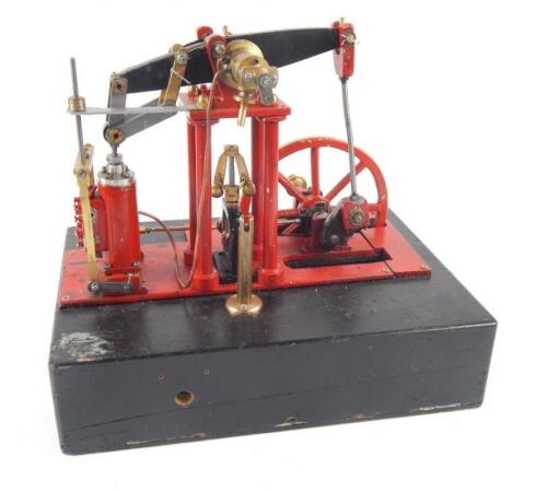 A scratch built model of a beam engine