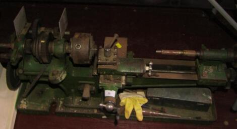 A small woodworking lathe.