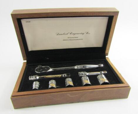 A Snap-On 70th Anniversary presentation eight piece socket set