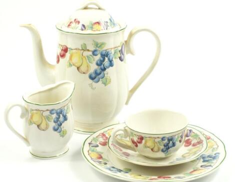 A Villeroy & Boch part dinner and tea service decorated in the Melina pattern