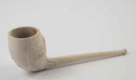 A Victorian clay pipe moulded in commemoration of The Crystal Palace